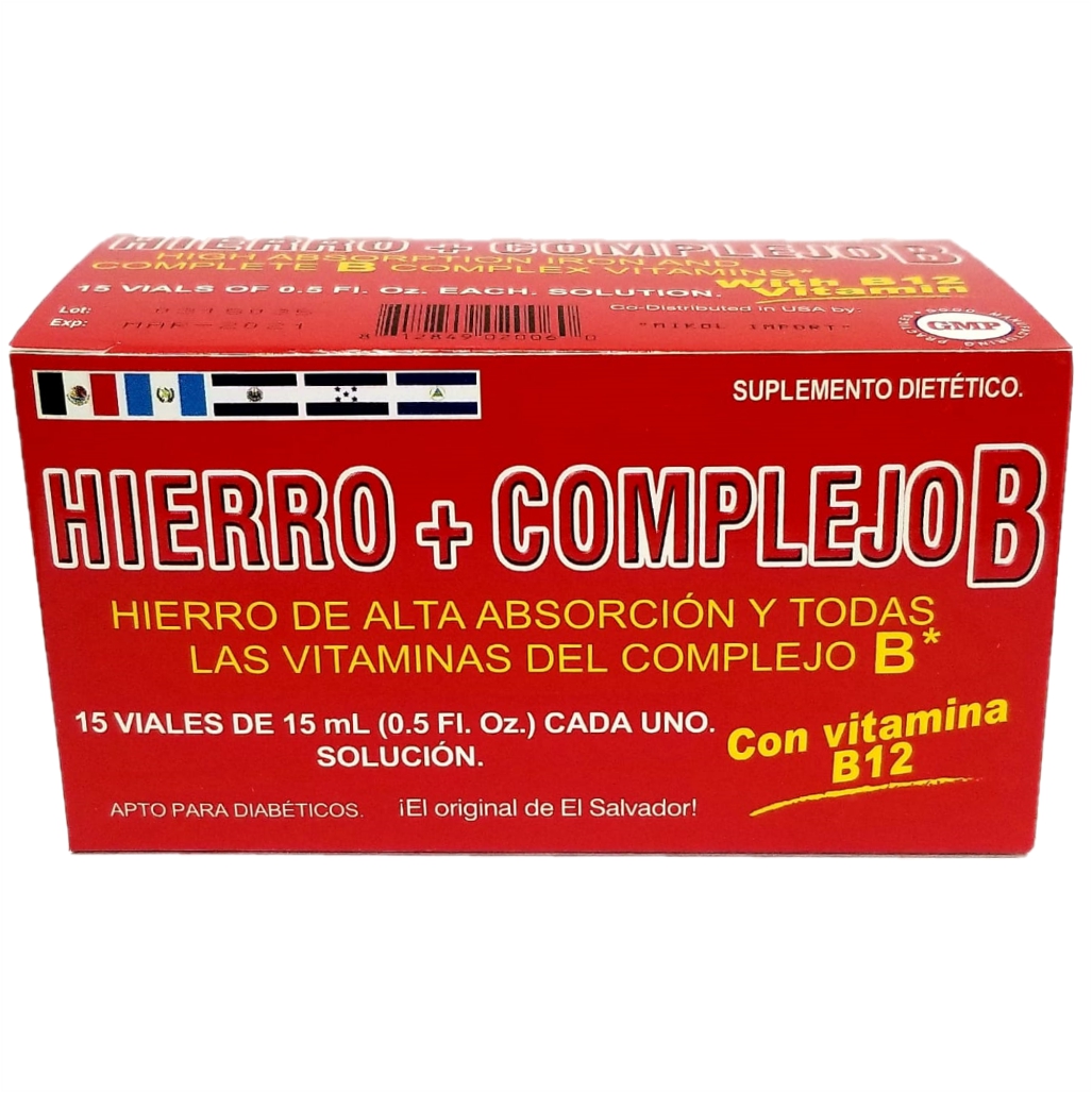 Hierro Complejo B Dietary Supplement/ Suplemento Dietario